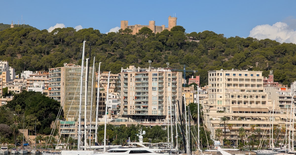 Kreuzfahrtschiff während eines Stopps im Hafen von Palma de Mallorca