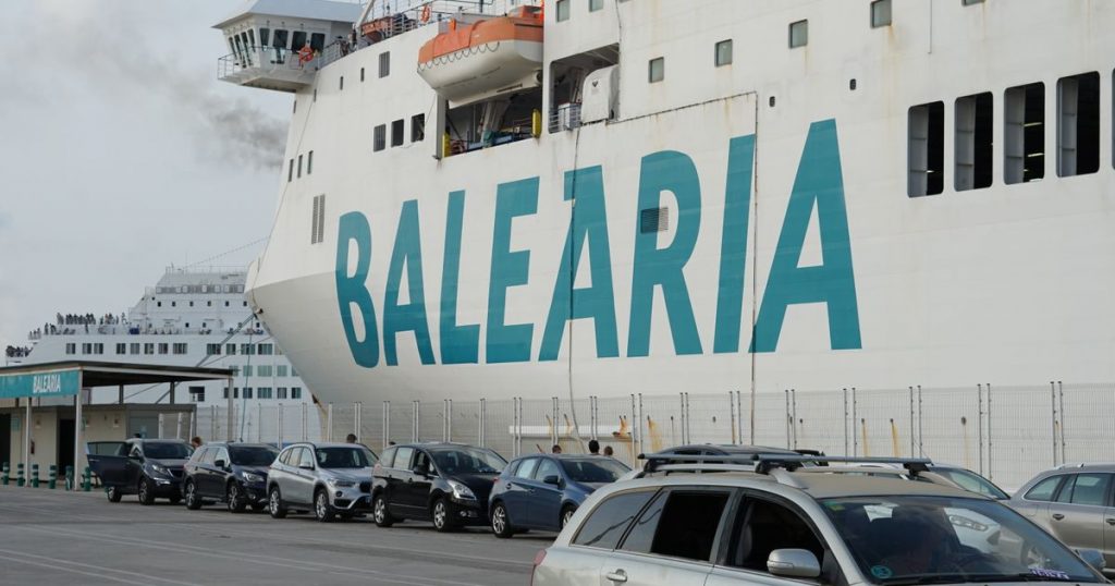 Ship docked in the port of Valencia during a cruise stop